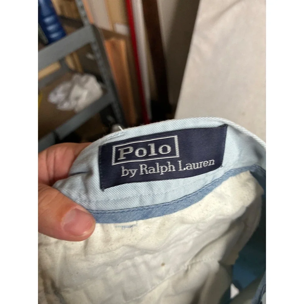Polo Ralph Lauren Classic Fit 9 Mens Light Blue Cotton Twill Chino Shorts 42